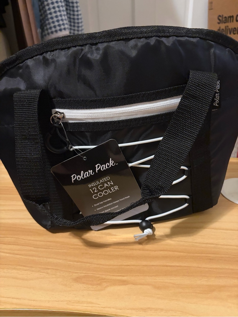 Polar pack large cooler tote bag with zipper
